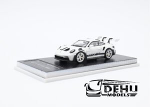 Auto a Escala 1/64 Porsche 911 GT3 RS (brilla en la oscuridad) Blanco-Negro, P911GRBNMJ MJ Models