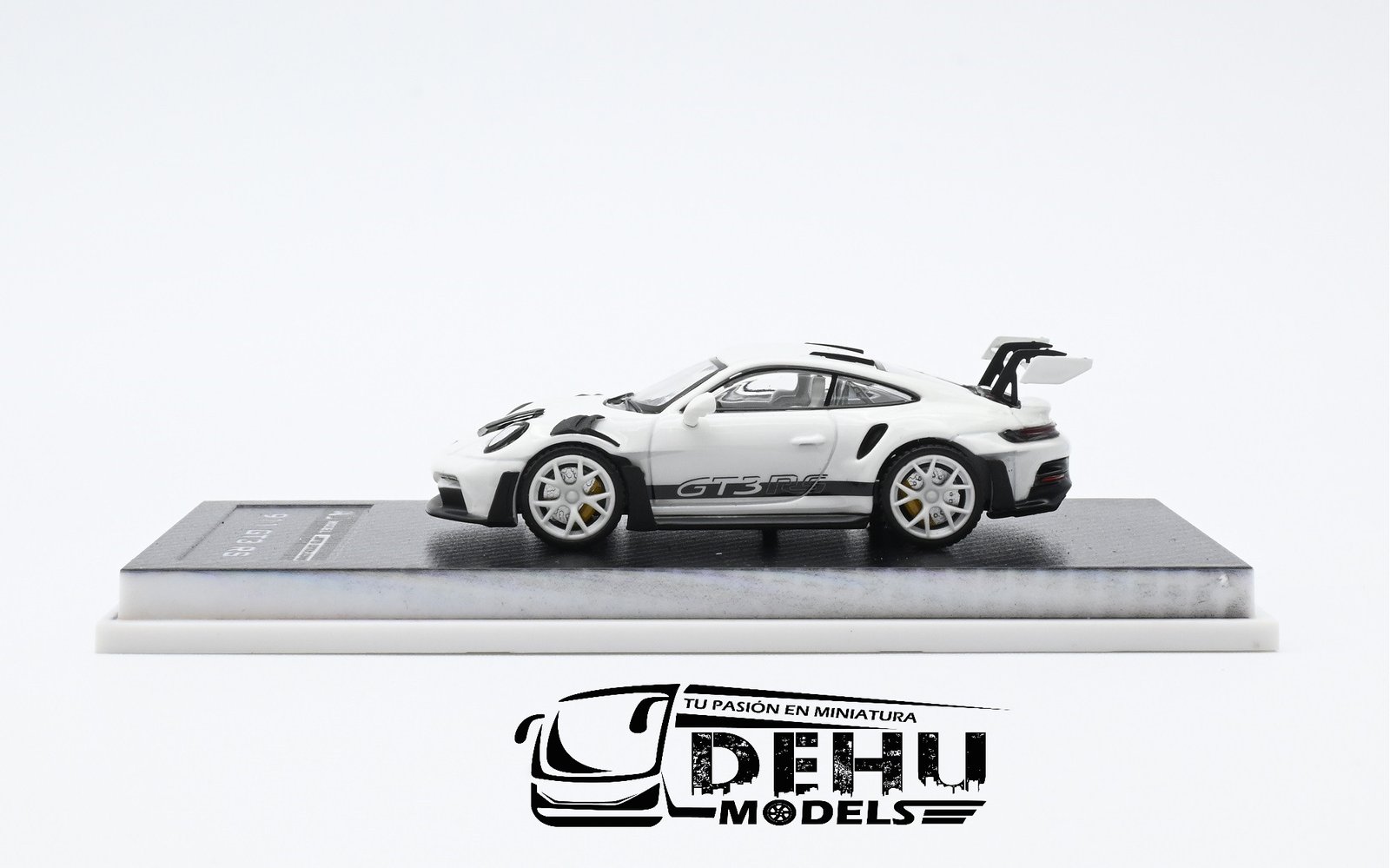 Auto a Escala 1/64 Porsche 911 GT3 RS (brilla en la oscuridad) Blanco-Negro, P911GRBNMJ MJ Models - Imagen 7
