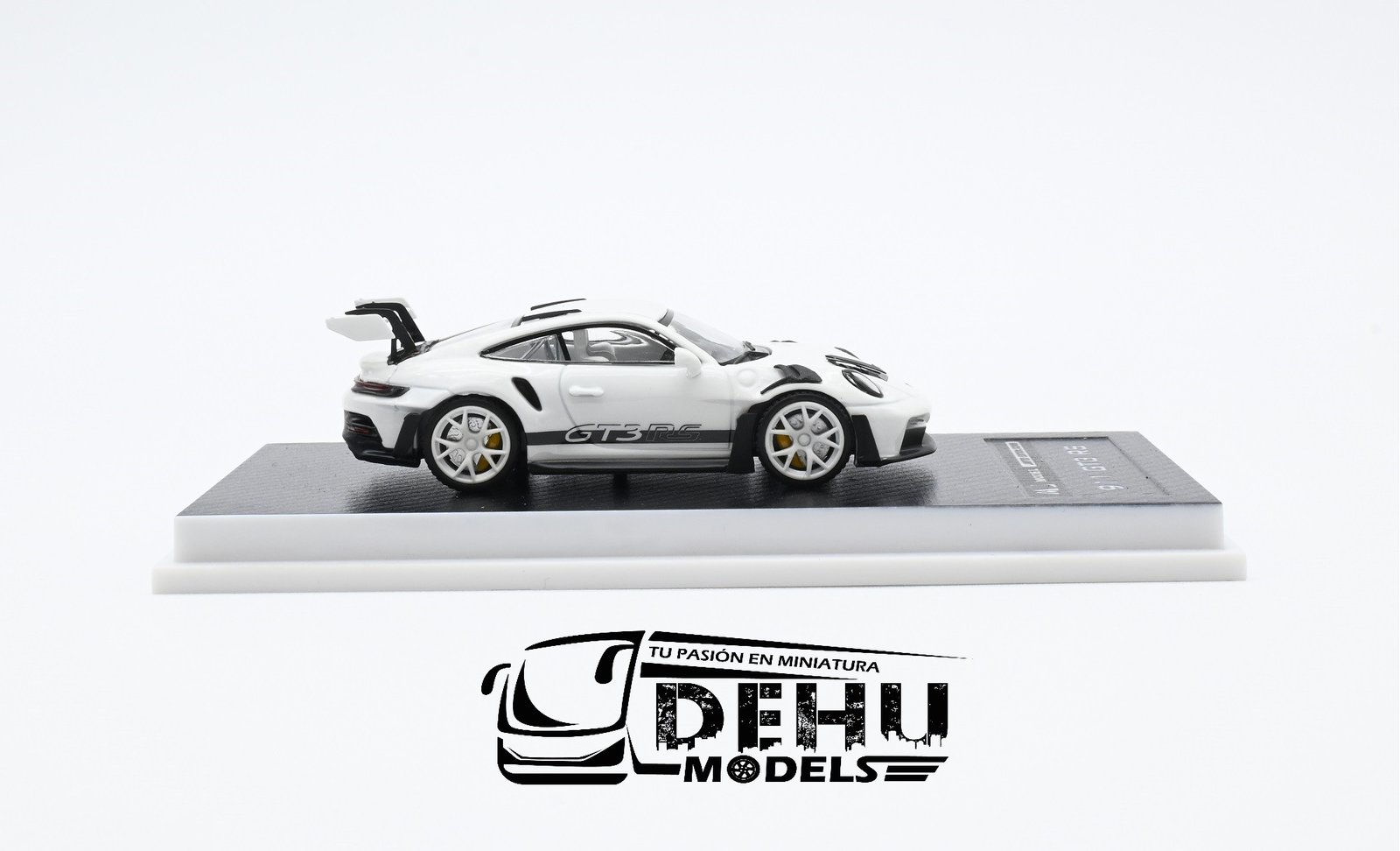 Auto a Escala 1/64 Porsche 911 GT3 RS (brilla en la oscuridad) Blanco-Negro, P911GRBNMJ MJ Models - Imagen 4