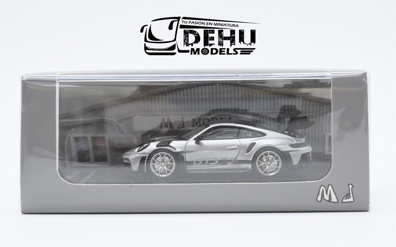 Auto a Escala 1/64 Porsche 911 GT3 RS Gris - Negro, P911GRGNMJ MJ Model - Imagen 12