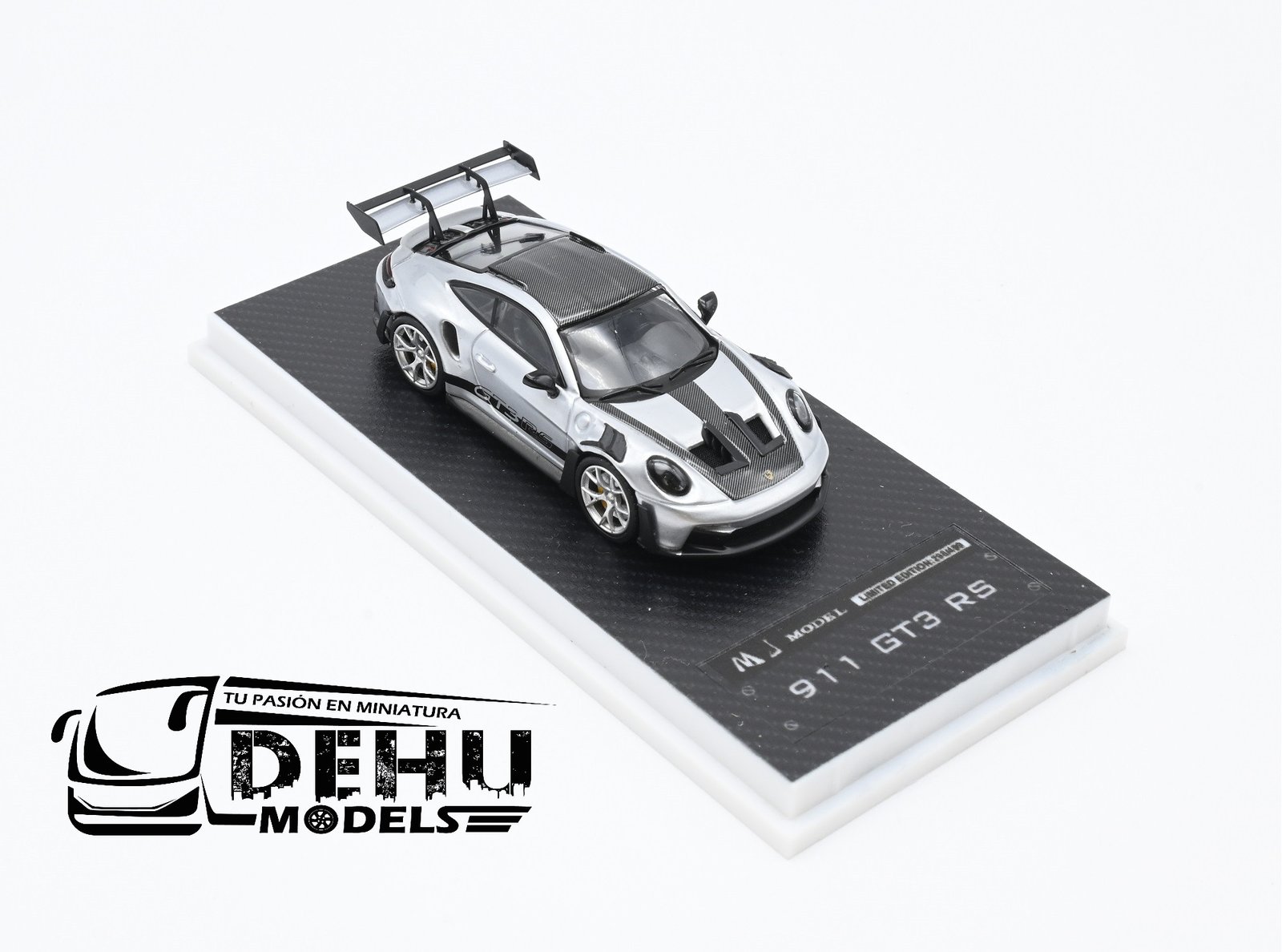 Auto a Escala 1/64 Porsche 911 GT3 RS Gris - Negro, P911GRGNMJ MJ Model - Imagen 2