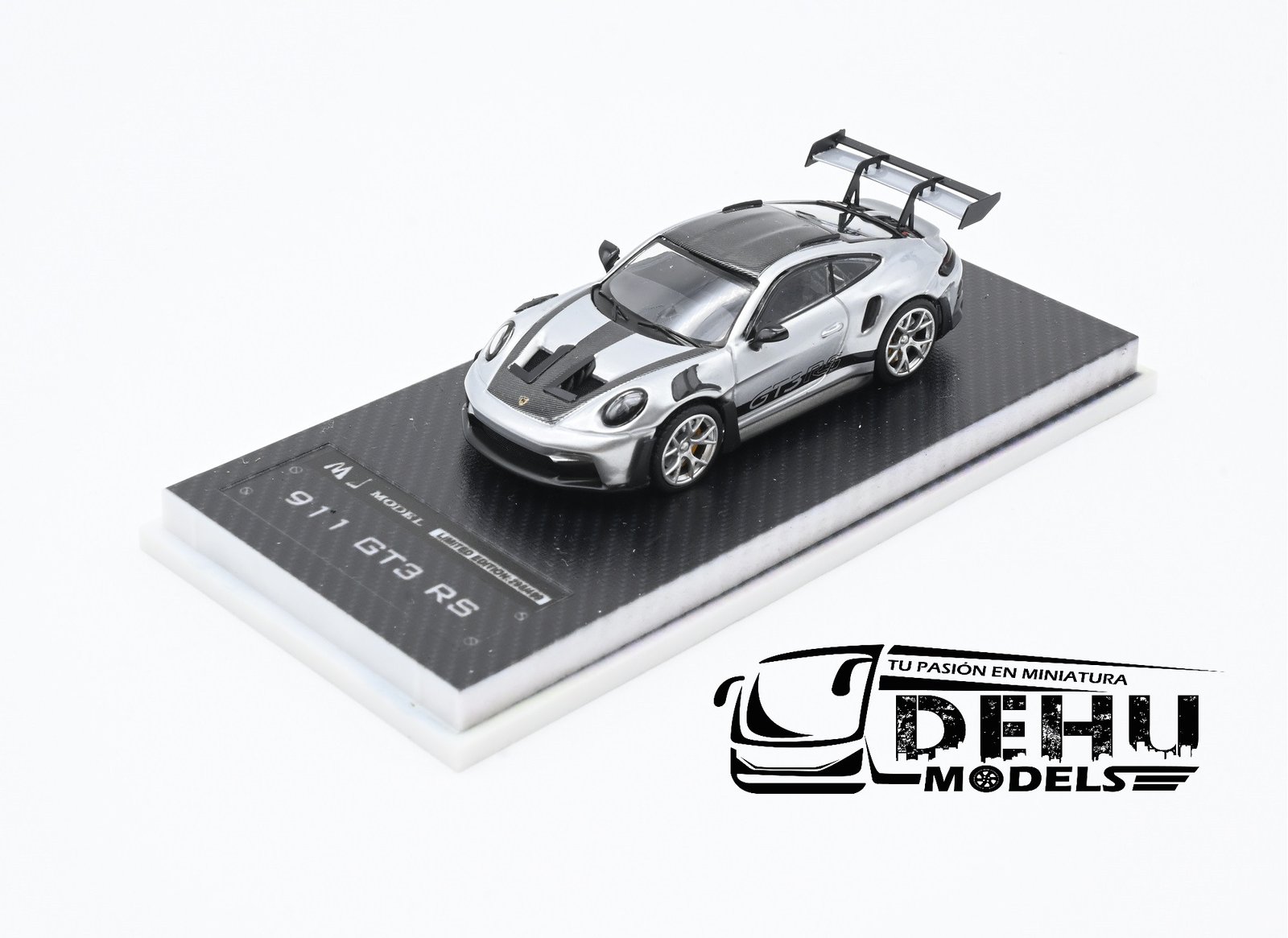 Auto a Escala 1/64 Porsche 911 GT3 RS Gris - Negro, P911GRGNMJ MJ Model - Imagen 9