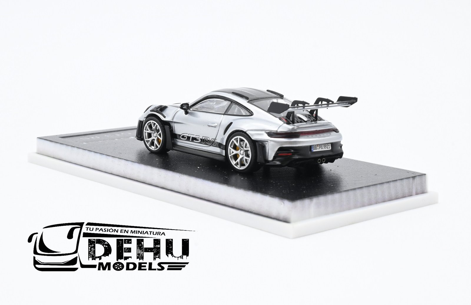 Auto a Escala 1/64 Porsche 911 GT3 RS Gris - Negro, P911GRGNMJ MJ Model - Imagen 6