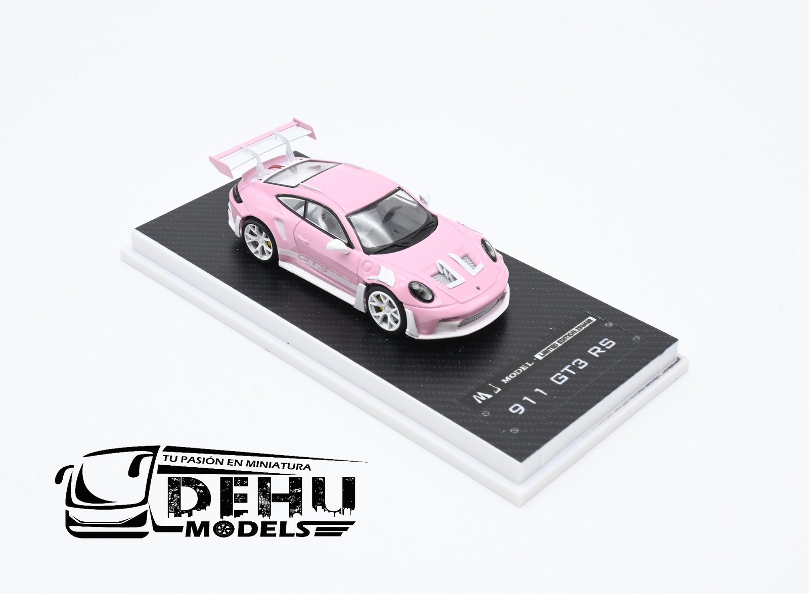 Auto a Escala 1/64 Porsche 911 GT3 RS Rosa - Blanco, P911GRRBMJ MJ Models - Imagen 2
