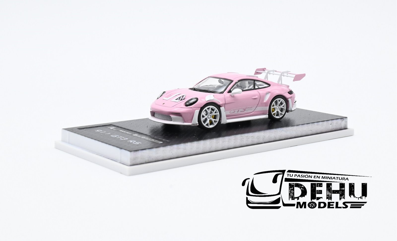 Auto a Escala 1/64 Porsche 911 GT3 RS Rosa - Blanco, P911GRRBMJ MJ Models