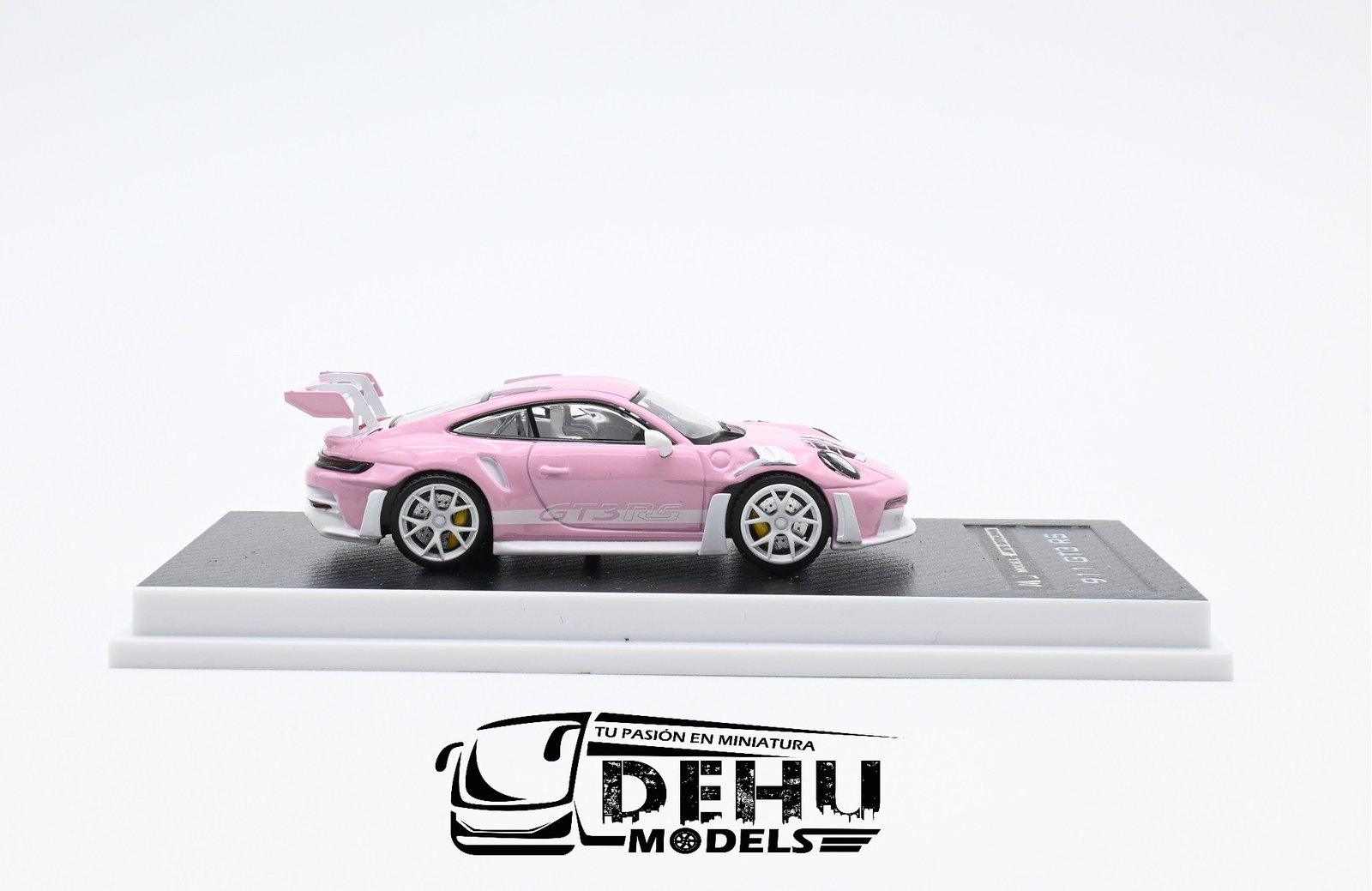 Auto a Escala 1/64 Porsche 911 GT3 RS Rosa - Blanco, P911GRRBMJ MJ Models - Imagen 4