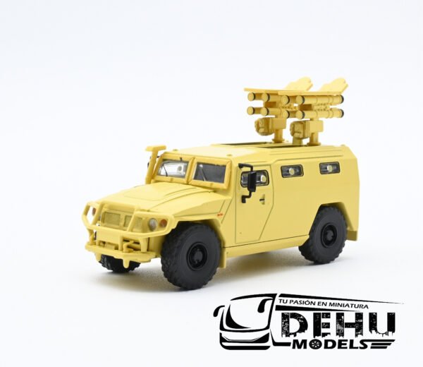 Camión a Escala 1/64 GAZ Militar Amarillo, TJ1010 Massdi