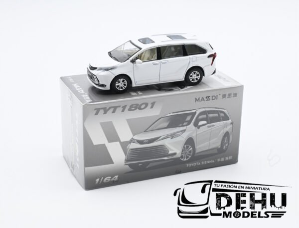 Camioneta a Escala 1/64 Toyota Sienna Blanco, TYT1801 Massdi - Imagen 11