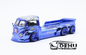 Camioneta a Escala 1/64 Volkswagen T1 GTA VI Azul Cromo, VWT1GTVIAZCR Liberty64