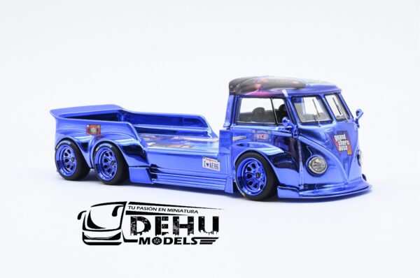Camioneta a Escala 1/64 Volkswagen T1 GTA VI Azul Cromo, VWT1GTVIAZCR Liberty64 - Imagen 3