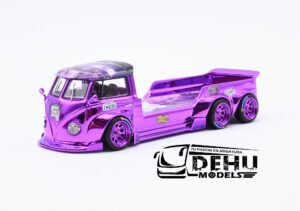 Camioneta a Escala 1/64 Volkswagen T1 GTA VI Morado Cromo, VWT1GTVIMOCR Liberty64