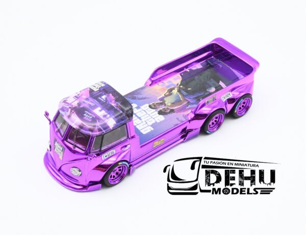 Camioneta a Escala 1/64 Volkswagen T1 GTA VI Morado Cromo, VWT1GTVIMOCR Liberty64 - Imagen 9