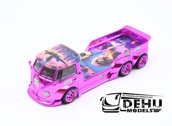 Camioneta a Escala 1/64 Volkswagen T1 GTA VI Rosa Cromo, VWT1GTVIROCR Liberty64 - Imagen 9