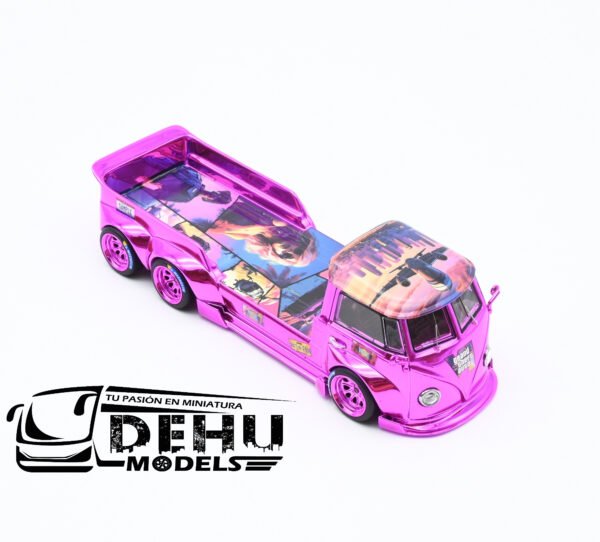 Camioneta a Escala 1/64 Volkswagen T1 GTA VI Rosa Cromo, VWT1GTVIROCR Liberty64 - Imagen 2