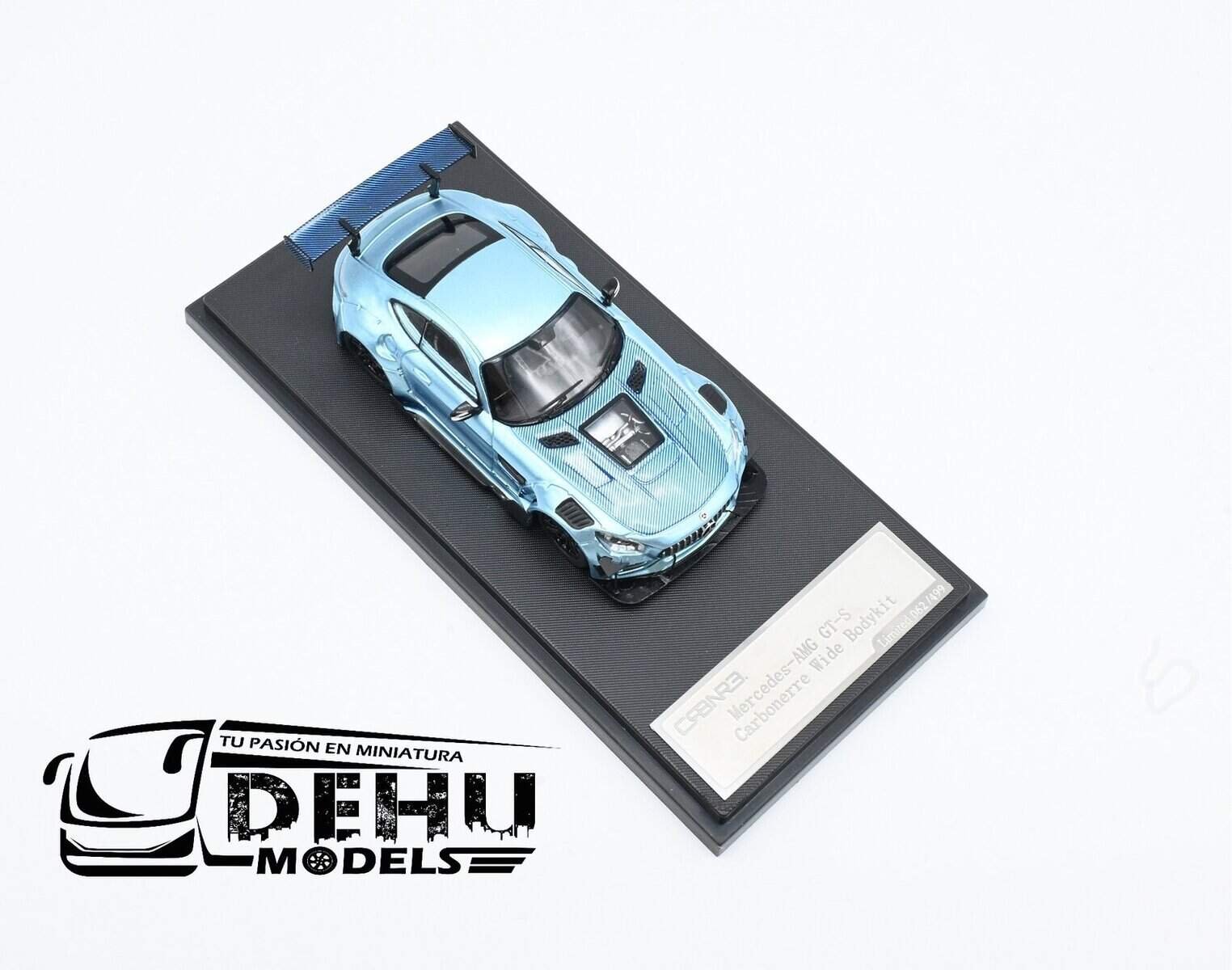Auto a Escala 1/64 Mercedes Benz AMG GTS Azul - Negro, AMGGTSANRM Rhino Model - Imagen 2