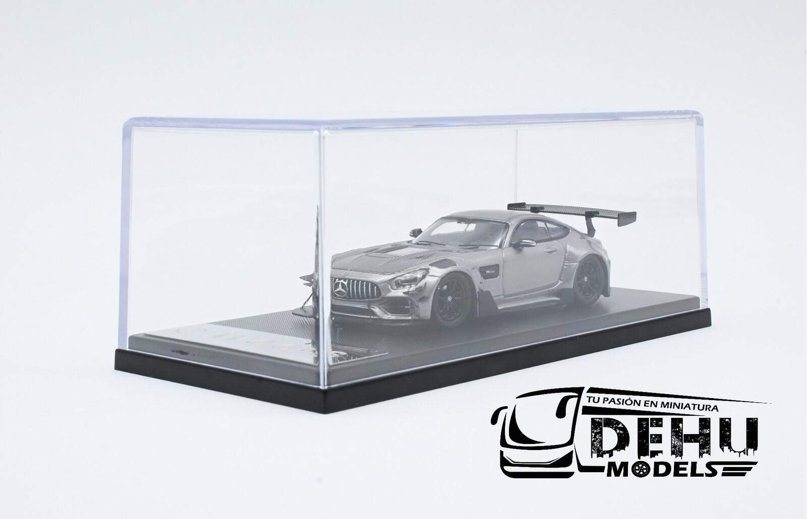 Auto a Escala 1/64 Mercedes Benz AMG GTS Gris-Negro, AMGGTSGNRM Rhino Model - Imagen 10