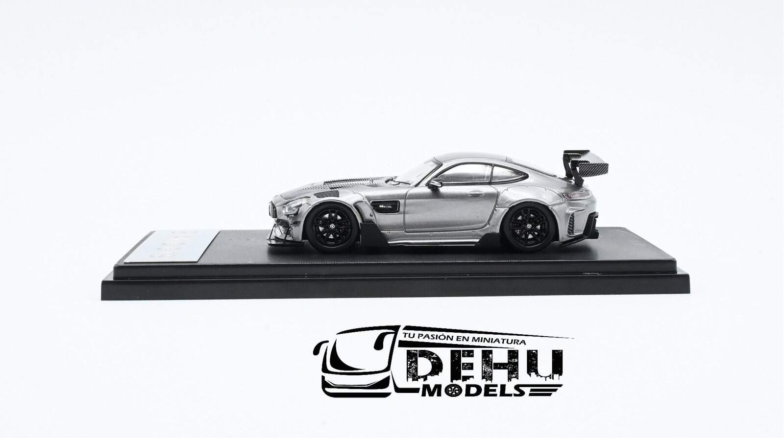 Auto a Escala 1/64 Mercedes Benz AMG GTS Gris-Negro, AMGGTSGNRM Rhino Model - Imagen 7