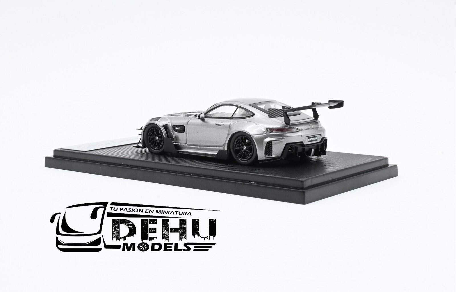 Auto a Escala 1/64 Mercedes Benz AMG GTS Gris-Negro, AMGGTSGNRM Rhino Model - Imagen 6