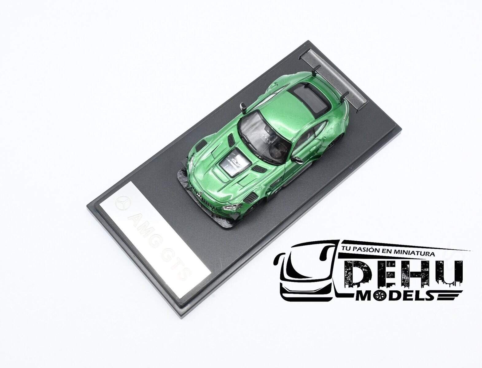 Auto a Escala 1/64 Mercedes Benz AMG GTS Verde-Negro, AMGGTSVNRM Rhino Model - Imagen 9