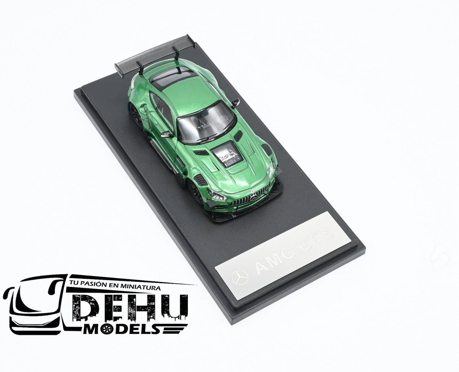 Auto a Escala 1/64 Mercedes Benz AMG GTS Verde-Negro, AMGGTSVNRM Rhino Model - Imagen 2