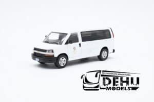 Camioneta a Escala 1/64 Chevrolet Express Los Angeles California Police CBP-072 596 Model