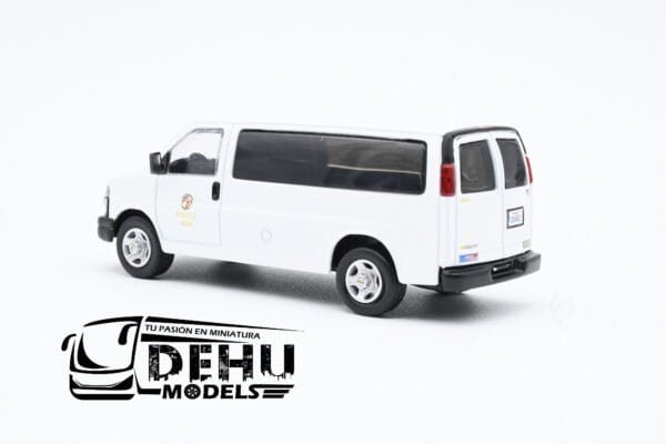 Camioneta a Escala 1/64 Chevrolet Express Los Angeles California Police CBP-072 596 Model - Imagen 6