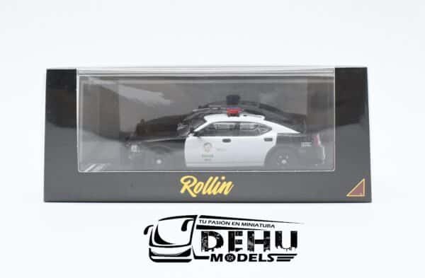 Auto a Escala 1/64 Dodge Charger Los Angeles Police Department Negro - Blanco, DOCHLAPDROLL Rollin - Imagen 12
