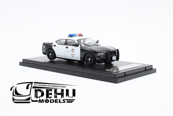 Auto a Escala 1/64 Dodge Charger Los Angeles Police Department Negro - Blanco, DOCHLAPDROLL Rollin - Imagen 3