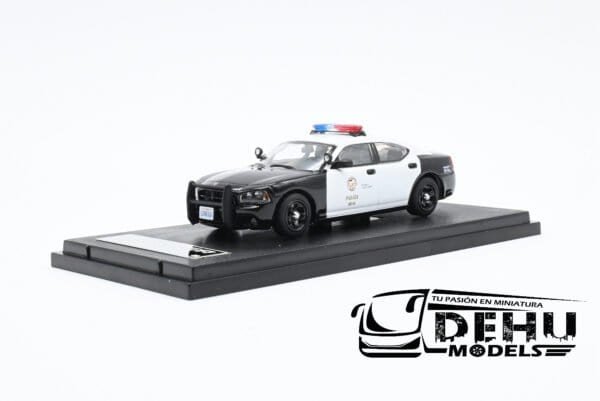 Auto a Escala 1/64 Dodge Charger Los Angeles Police Department Negro - Blanco, DOCHLAPDROLL Rollin