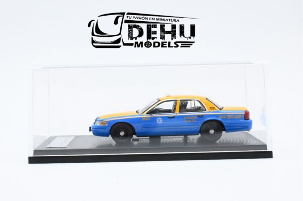 Auto a Escala 1/64 Ford Crown Victoria Checker Cab CO. Los Angeles Amarillo - Azul, FOCRVICHECALAROLL Rollin - Imagen 12