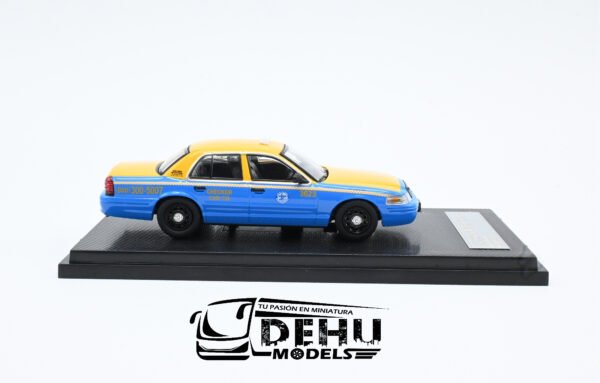 Auto a Escala 1/64 Ford Crown Victoria Checker Cab CO. Los Angeles Amarillo - Azul, FOCRVICHECALAROLL Rollin - Imagen 5