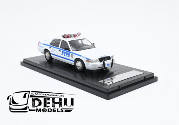 Auto a Escala 1/64 Ford Crown Victoria New York Police Department Patrol Supervisor Blanco - Azul, FOCRVINYPDPSROLL Rollin - Imagen 3
