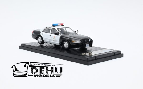 Auto a Escala 1/64 Ford Police Interceptor Los Angeles Police Department "Traffic Division" Negro - Blanco, FOPOINLAPDTDROLL Rollin - Imagen 3