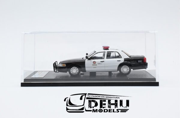 Auto a Escala 1/64 Ford Police Interceptor Los Angeles Police Department "Traffic Division" Negro - Blanco, FOPOINLAPDTDROLL Rollin - Imagen 11