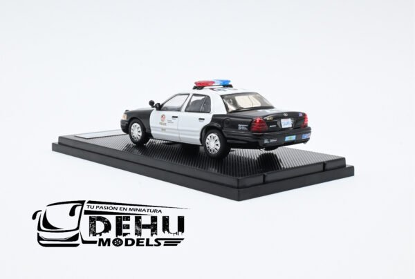 Auto a Escala 1/64 Ford Police Interceptor Los Angeles Police Department "Traffic Division" Negro - Blanco, FOPOINLAPDTDROLL Rollin - Imagen 6