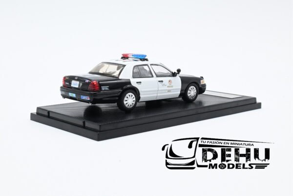 Auto a Escala 1/64 Ford Police Interceptor Los Angeles Police Department "Traffic Division" Negro - Blanco, FOPOINLAPDTDROLL Rollin - Imagen 5