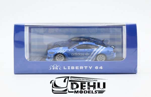 Auto a Escala 1/64 Mustang Clinched Widebody ADIDAS Celeste - Blanco, MUCLIWIADILB64 Liberty64 - Imagen 12