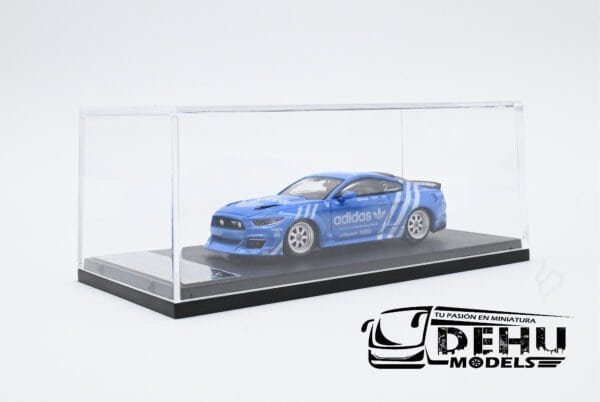 Auto a Escala 1/64 Mustang Clinched Widebody ADIDAS Celeste - Blanco, MUCLIWIADILB64 Liberty64 - Imagen 10