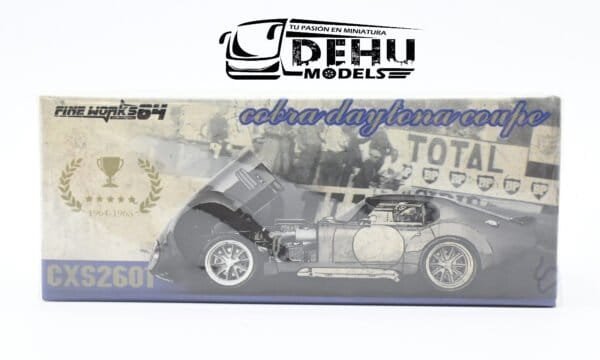 Auto a Escala 1/64 Shelby Cobra Daytona Coupe CXS2601 Negro-Blanco, SHCODACONEBLFW Fine Works 64 - Imagen 14