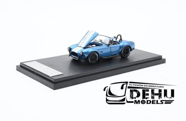 Auto a Escala 1/64 Shelby Cobra 427S/C Celeste-Blanco-Negro, SHECOCELBLAFW Fine Works 64 - Imagen 7