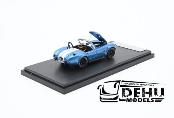 Auto a Escala 1/64 Shelby Cobra 427S/C Celeste-Blanco-Negro, SHECOCELBLAFW Fine Works 64 - Imagen 6