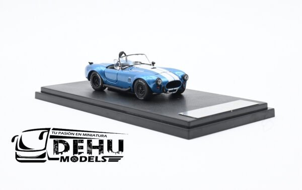 Auto a Escala 1/64 Shelby Cobra 427S/C Celeste-Blanco-Negro, SHECOCELBLAFW Fine Works 64 - Imagen 3