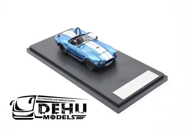 Auto a Escala 1/64 Shelby Cobra 427S/C Celeste-Blanco-Negro, SHECOCELBLAFW Fine Works 64 - Imagen 2