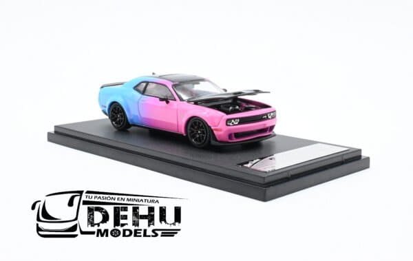 Auto a Escala 1/64 Dodge Challenger SRT Hellcat Rosa - Morado - Azul - Negro, STHDCRMAN Stance Hunters - Imagen 6