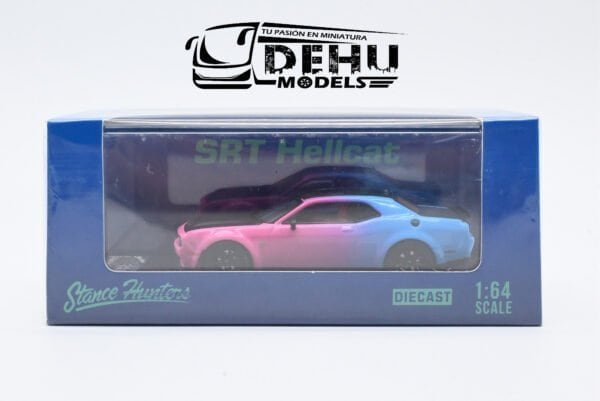 Auto a Escala 1/64 Dodge Challenger SRT Hellcat Rosa - Morado - Azul - Negro, STHDCRMAN Stance Hunters - Imagen 14