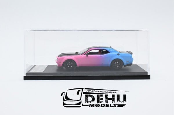 Auto a Escala 1/64 Dodge Challenger SRT Hellcat Rosa - Morado - Azul - Negro, STHDCRMAN Stance Hunters - Imagen 13