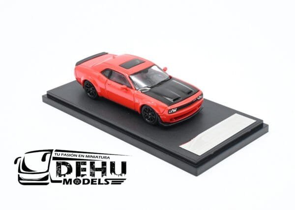 Auto a Escala 1/64 Dodge Challenger SRT Hellcat Rojo - Negro, STHDCRN Stance Hunters - Imagen 2