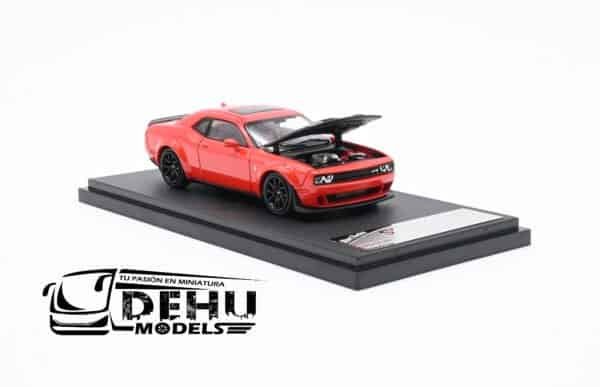 Auto a Escala 1/64 Dodge Challenger SRT Hellcat Rojo - Negro, STHDCRN Stance Hunters - Imagen 6