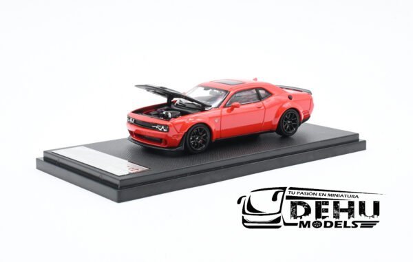 Auto a Escala 1/64 Dodge Challenger SRT Hellcat Rojo - Negro, STHDCRN Stance Hunters - Imagen 7