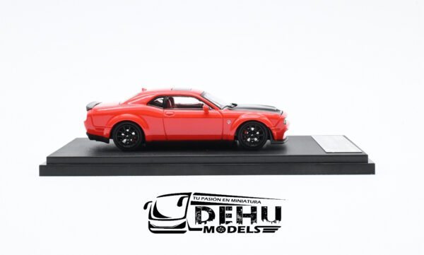 Auto a Escala 1/64 Dodge Challenger SRT Hellcat Rojo - Negro, STHDCRN Stance Hunters - Imagen 4